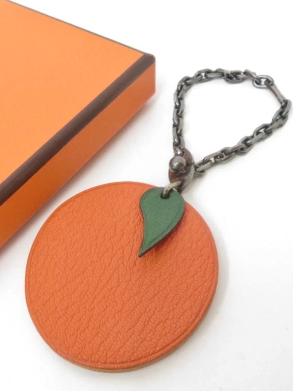 Hermes Apricot Keyholder Fruit Bag Charm
